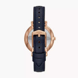 Buy Shop Fossil Jacqueline Blue Dial Blue Leather Strap Watch for Women - ES4673 USA Online