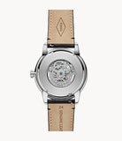 Buy Shop Fossil Townsman Skeleton Black Dial Black Leather Strap Watch for Men - ME3153 USA Online