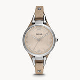Buy Shop Fossil Georgia Bone Grey Dial Beige Leather Strap Watch for Women - ES2830 USA Online