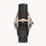 Buy Shop Fossil Townsman Automatic Black Dial Black Leather Strap Watch for Men - ME3170 USA Online