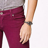 Buy Shop Fossil Georgia Smoke Grey Dial Grey Leather Strap Watch for Women - ES3077 USA Online