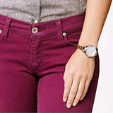 Buy Shop Fossil Georgia White Dial Brown Leather Strap Watch for Women - ES3060 USA Online