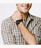 Buy Shop Fossil Machine Black Dial Black Steel Strap Watch for Men - FS4775 USA Online