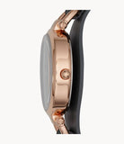 Buy Shop Fossil Georgia Smoke Grey Dial Grey Leather Strap Watch for Women - ES3077 USA Online
