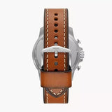 Buy Shop Fossil Bowman Chronograph Blue Dial Brown Leather Strap Watch for Men - FS5602 USA Online