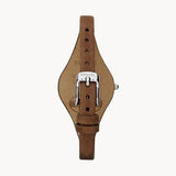 Buy Shop Fossil Georgia White Dial Brown Leather Strap Watch for Women - ES3060 USA Online