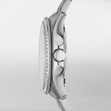 Buy Shop Fossil Cecile Chronograph Silver Dial Silver Steel Strap Watch for Women - AM4481 USA Online
