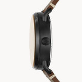Buy Shop Fossil Commuter Automatic Black Dial Brown Leather Strap Watch for Men - ME3158 USA Online