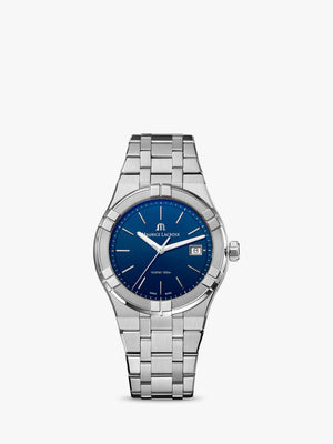 Buy Shop Maurice Lacroix Aikon Date Blue Dial Silver Steel Strap Watch for Men - AI1108-SS002-430-1 USA Online