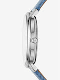 Buy Shop Michael Kors Jaryn Quartz Silver Dial Blue Leather Strap Watch For Women - MK2495 USA Online