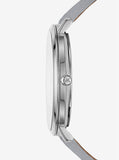 Buy Shop Michael Kors Jaryn Quartz Silver Dial Grey Leather Strap Watch For Women - MK2470 USA Online