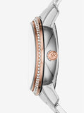 Buy Shop Michael Kors Whitley Analog White Dial Two Tone Steel Strap Watch For Women - MK6228 USA Online