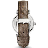 Buy Shop Michael Kors Caitlin Quartz Silver Dial Gray Leather Strap Watch For Women - MK2377 USA Online