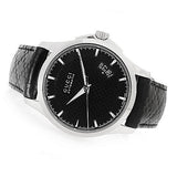 Buy Shop Gucci G Timeless Quartz Black Dial Black Leather Strap Watch for Men - YA126413 USA Online