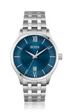 Buy Shop Hugo Boss Officer Chronograph Blue Dial Silver Steel Strap Watch for Men - 1513615 USA Online