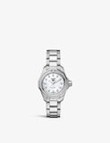 Buy Shop Tag Heuer Aquaracer Professional 200 Quartz Diamond Mother of Pearl Dial Silver Steel Strap Watch for Women - WBP1417.BA0622 USA Online