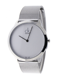 Buy Shop Calvin Klein Minimal White Dial Silver Mesh Bracelet Watch for Men - K3M2112Y USA Online