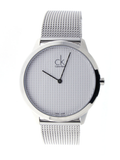 Buy Shop Calvin Klein Minimal White Dial Silver Mesh Bracelet Watch for Men - K3M2112Y USA Online