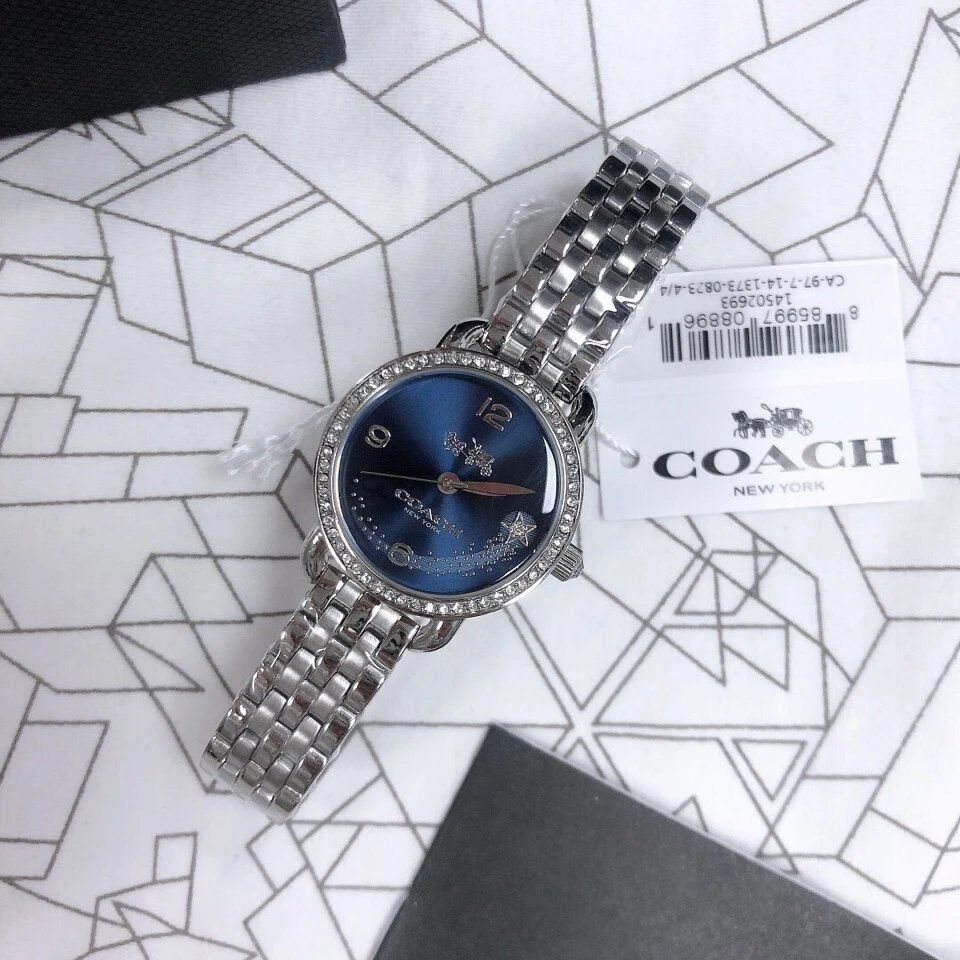 Buy Shop Coach Glitz Blue Dial Silver Steel Strap Watch for Women - 14502693 USA Online