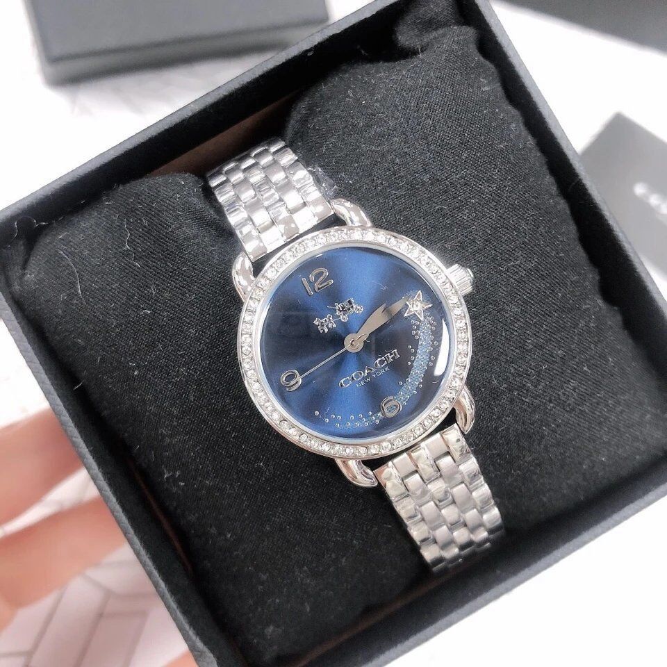 Buy Shop Coach Glitz Blue Dial Silver Steel Strap Watch for Women - 14502693 USA Online