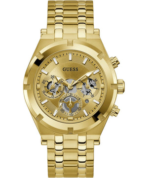 Buy Shop Guess Continental Gold Dial Gold Steel Strap Watch For Men - GW0260G4 USA Online