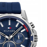 Buy Shop Tommy Hilfiger Mason Blue Dial Blue Rubber Strap Watch for Men - 1791791 USA Online