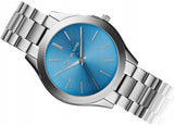 Buy Shop Michael Kors Runway Blue Dial Silver Steel Strap Watch for Women - MK3292 USA Online
