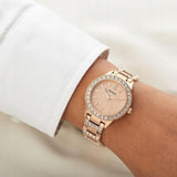 Buy Shop Fossil Jesse Crystal Rose Gold Dial Rose Gold Steel Strap Watch for Women - ES3020 USA Online