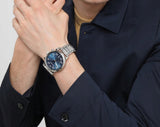 Buy Shop Emporio Armani Luigi Chronograph Blue Dial Silver Steel Strap Watch For Men - AR11132 USA Online