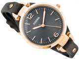 Buy Shop Fossil Georgia Smoke Grey Dial Grey Leather Strap Watch for Women - ES3077 USA Online