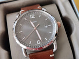 Buy Shop Fossil Commuter Grey Dial Brown Leather Strap Watch for Men - FS5417 USA Online