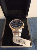 Buy Shop Emporio Armani Renato Chronograph Blue Dial Two Tone Steel Strap Watch For Men - AR80025 USA Online