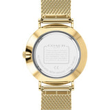 Coach Charles Black Dial Gold Mesh Bracelet Watch for Men - 14602440