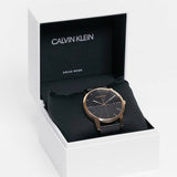 Buy Shop Calvin Klein City Quartz Black Dial Black Leather Strap Watch for Men - K2G2G6CZ USA Online