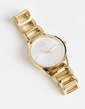 Buy Shop Calvin Klein Stately White Dial Gold Steel Strap Watch for Women - K3G2352W USA Online