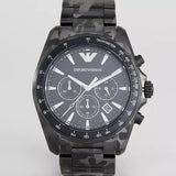 Emporio Armani Sportivo Quartz Black Dial Black Steel Strap Watch For Men - AR11027