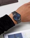 Buy Shop Emporio Armani Luigi Quartz Blue Dial Grey Mesh Bracelet Watch For Men - AR11053 USA Online