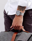 Buy Shop Emporio Armani Luigi Quartz Grey Dial Silver Mesh Bracelet Watch For Men - AR11069 USA Online