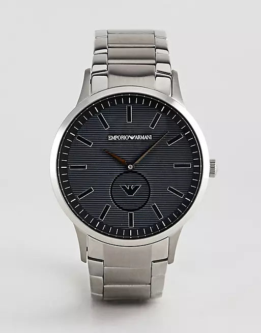 Buy Shop Emporio Armani Renato Quartz Black Dial Silver Steel Strap Watch For Men - AR11118 USA Online