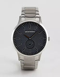 Buy Shop Emporio Armani Renato Quartz Black Dial Silver Steel Strap Watch For Men - AR11118 USA Online