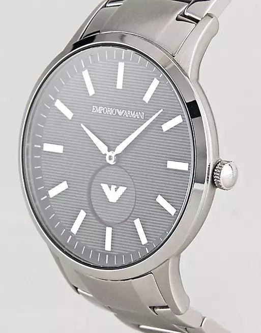 Buy Shop Emporio Armani Renato Quartz Black Dial Silver Steel Strap Watch For Men - AR11118 USA Online