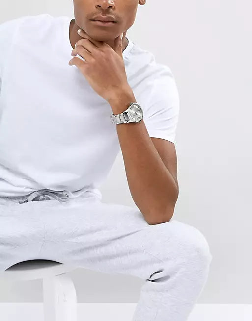 Buy Shop Emporio Armani Classic Quartz Silver Dial Silver Steel Strap Watch For Men - AR2478 USA Online