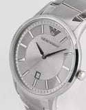 Buy Shop Emporio Armani Classic Quartz Silver Dial Silver Steel Strap Watch For Men - AR2478 USA Online