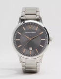 Buy Shop Emporio Armani Renato Quartz Grey Dial Silver Steel Strap Watch For Men - AR2514 USA Online