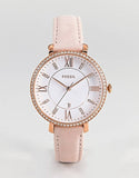 Buy Shop Fossil Jacqueline White Dial Pink Leather Strap Watch for Women - ES4303 USA Online