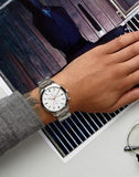 Buy Shop Fossil Townsman White Dial Silver Steel Strap Watch for Men - FS5346 USA Online