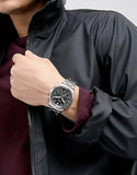 Buy Shop Fossil Goodwin Chronograph Black Dial Silver Steel Strap Watch for Men - FS5412 USA Online