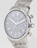 Buy Shop Fossil Goodwin Chronograph Black Dial Silver Steel Strap Watch for Men - FS5412 USA Online
