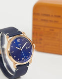 Buy Shop Fossil The Commuter Blue Dial Blue Leather Strap Watch for Men - FS5274 USA Online