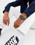 Buy Shop Fossil The Minimalist 3H Grey Dial Brown Leather Strap Watch for Men - FS5479 USA Online